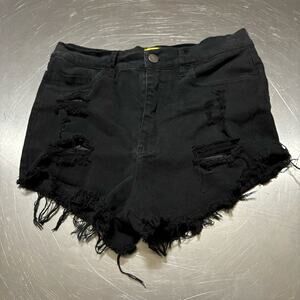 Daisy Distressed Cut Off Jean Shorts Size Small